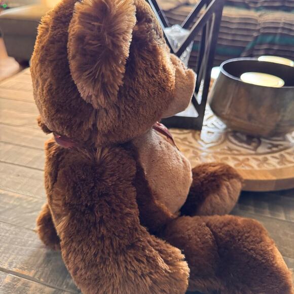 GANZ 12” Chocolate Fondue Colored Soft Teddy Bear Plush Toy Stuffed Animal - Picture 2 of 8